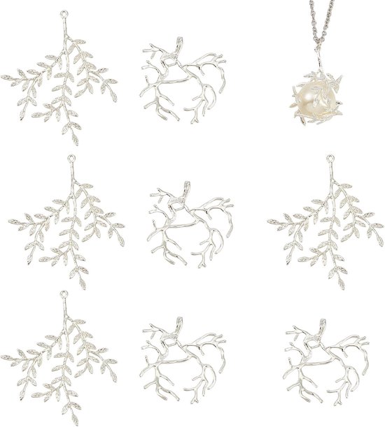 8 takvormige lege ringen voor het maken van sieraden hangertrays