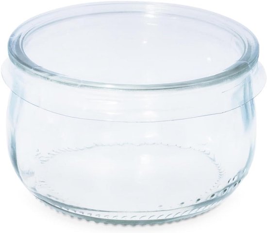 8x Yoghurtpotjes van Glas met Deksel 150 ml - Ideaal voor Kaarsen Maken en Opslag