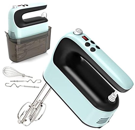 9-Speed Digital Hand Mixer - 400W Powerful Electric Baking Mixer with Storage Case, Touch Button and Turbo Boost van Merkloos
