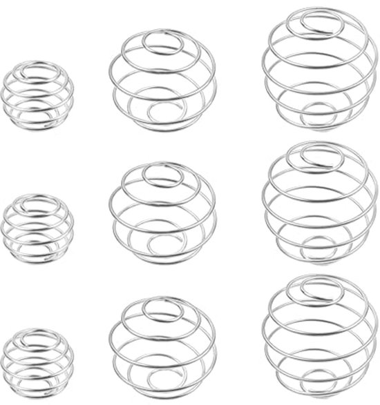 9 stuks 304 Roestvrijstalen Roerballen (8g, 10g, 13g) – Mixbal voor Eiwitshaker, Blender & Drinken – Ideaal voor Eiwitpoeder, Smoothies & Koffie van Merkloos