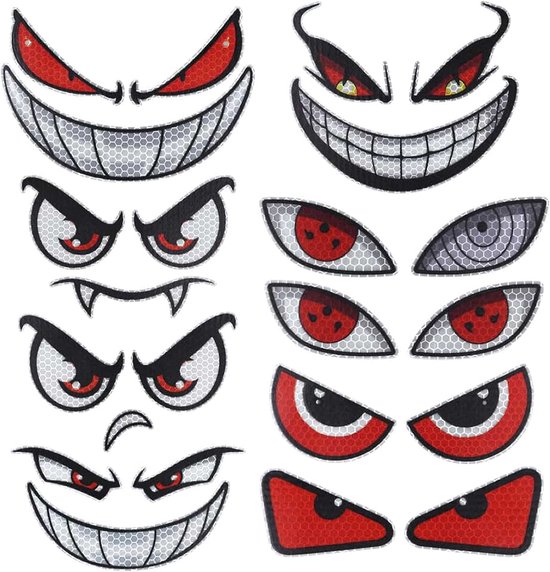 9 stuks oogstickers voor robotmaaier, oogstickers voor robots, waterdichte zelfklevende oogstickers voor auto