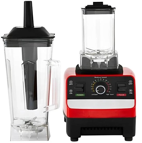 Aafinity Blender - Blender Smoothie - Juicer - Krachtige Blender - Keukenmachine - 2 liter - 6000W - Rood van Merkloos