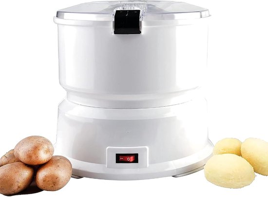 Aardappelschilmachine Elektrisch - Automatische Schillen - Grote Hoeveelheden Schillen - Eén Knop Bediening - 1kg Capaciteit - Wit