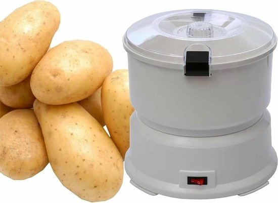 Aardappelschilmachine - Keukenapparaat - Snel Groenten Schillen - Automatische Bediening - 1 kg Capaciteit - Zilver