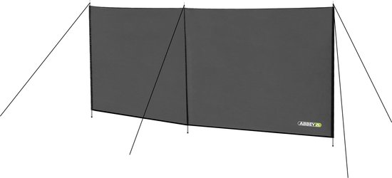 Abbey Camp Windscherm Polyester - 3 Meter - Grijs van Abbey Camp