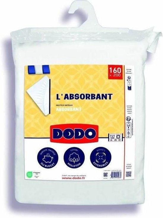 Absorberende matrasbeschermer - Polyester - 160x200 cm - Dodo van DODO