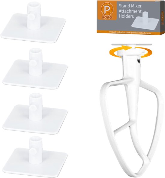 Accessoirehouder voor Keukenrobot - Universele Compatibiliteit - 4 Delige Set van Merkloos