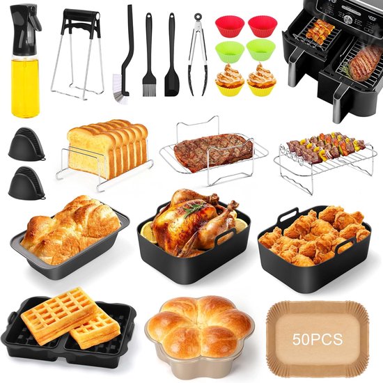 Accessoires voor de Ninja Foodi AF400EU AF300EU AF500EU Dual Basket en andere dubbele luchtfriteuses, houder dubbele mand accessoires