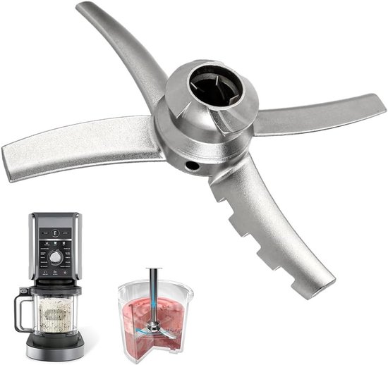 Accessoires voor IJs Maker met Reserve Paddle en Mes voor Ninja Creami NC500 Series - Perfect voor IJs en Sorbet Bereiding