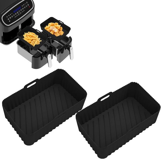 Accessoires voor Ninja Foodi Max Dual Zone AF300EU 7,6 l, siliconen inzetstuk airfryer accessoires voor Dual Zone heteluchtfriteuse, opvouwbare siliconen vorm voor heteluchtfriteuse