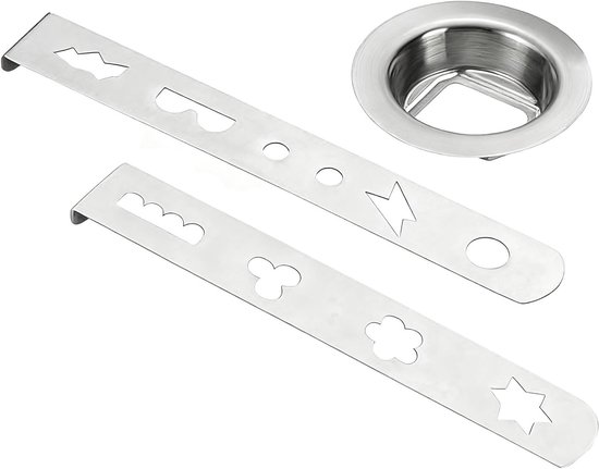 Accessoires voor vleesmolen, 8 verschillende vormen, roestvrij staal, ideaal voor vleesbereiding en koken, diameter 58 mm, veelzijdige keukenhulp van Merkloos