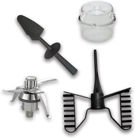 Accessoireset voor Thermomix TM21: Vlinder, Spatel, Maatbeker en Lemmet - Keukenmachine Onderdelen van Merkloos