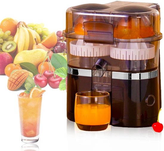 ACEP Dubbele elektrische sapcentrifuge - 200W - Sapcentrifuge - Slowjuicer - Sinaasappelpers - Citruspers - Sinaasappelpers elektrisch van Merkloos