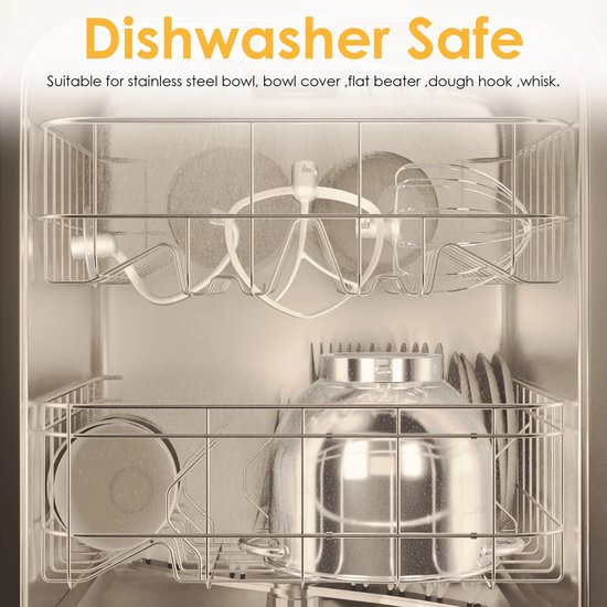 ACEP Keukenmixer met stille motor - 1200W - 6 standen - 6 L - Zwart - Kitchenaid - Kitchenaid keukenmachine - Mixer - Mixer met mengkom van Merkloos