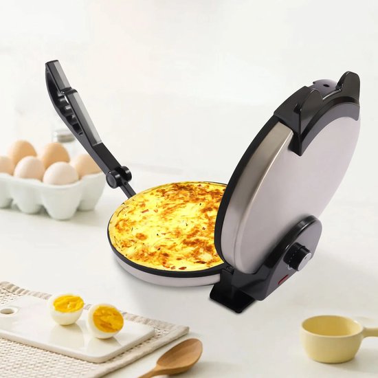 ACEP Roti pan - Pannenkoekenpan - Zwart - Maak roti, pannekoek, pizza, omeletten en wafels - Wafelmaker - Pannenkoekenpan inductie