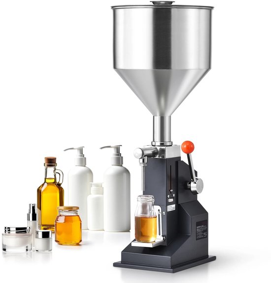 ACEP Verstelbare en handmatige vloeistofvulmachine - 5-50 ML - Vloeistofspuit - Flessenvuller - Vloeistofvulmachine - Doseerfles - Doseermachine van Merkloos