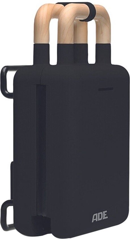 Ade 2-in-1 Croque - Wafelijzer Zwart Wisselbare Platen 13x12cm