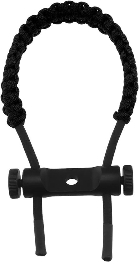 Adjustable Durable Braided Cord Rope Compound Bow Wrist Sling Suitable For Compound Bow Archery Shooting Target Hunting Accessory, Black