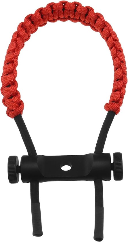 Adjustable Durable Braided Cord Rope Compound Bow Wrist Sling Suitable For Compound Bow Archery Shooting Target Hunting Accessory, Red