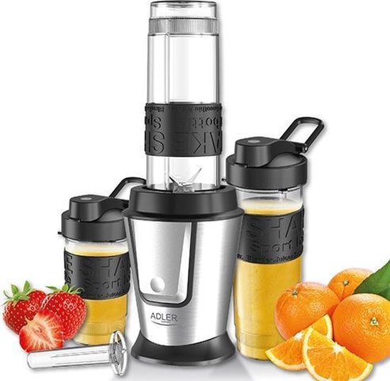Adler AD 4081 - Personal blender - met koelstick - 2 sportbekers van Adler