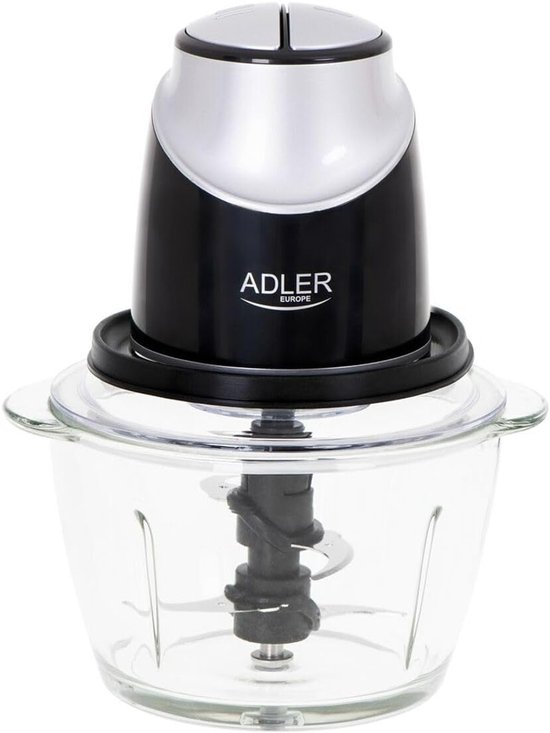 Adler AD 4082 versnipperaar met glazen kom van 1,2 liter, 550 W, multi-hakmolen met antislip rubberen pad van Adler