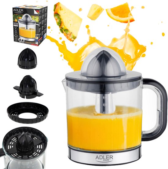 Adler - Elektrische Citruspers - 1.2 L - maximaal vermogen 60 W, zwart, AD 4012 van Merkloos