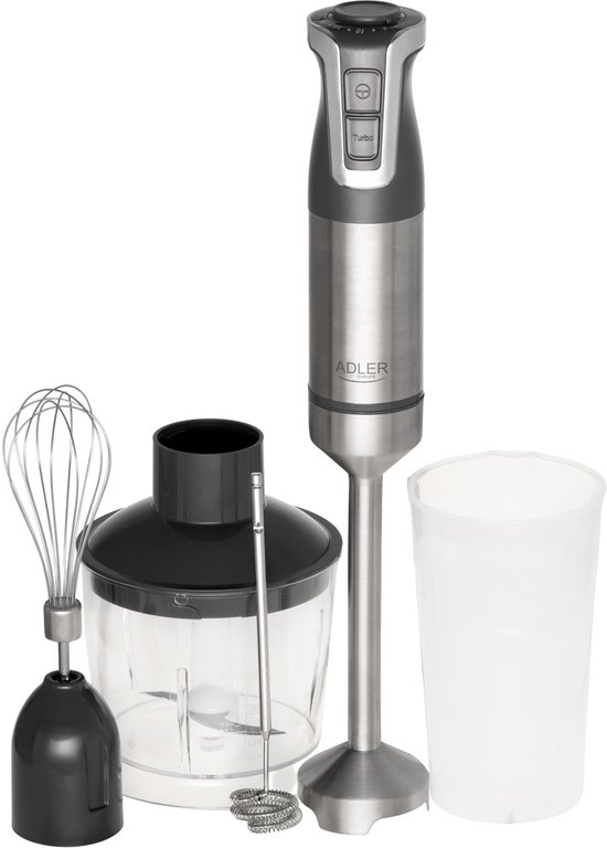 Adler - Staafmixer - Multifunctioneel - 1800W - Turbofunctie - AD 4627 g - Grijs van Merkloos