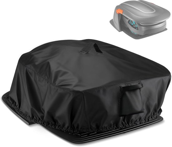 Afdekking voor robotmaaier, draadloze automatische grasmaaier, waterdichte beschermhoes, beschermhoes met trekkoord en handgreep voor intelligente maaimachines buitenshuis, 78 x 56 x 36 cm