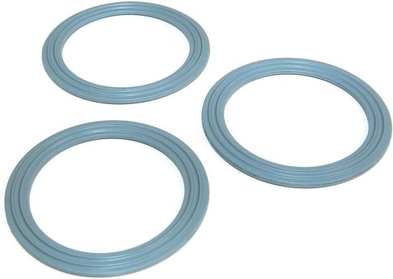 Afdichtingsring Keukenmachine - Mixer Rubber Pakking Set - Voedsel Mengen - Origineel Vervangingsonderdeel - 3 stuks - Grijs