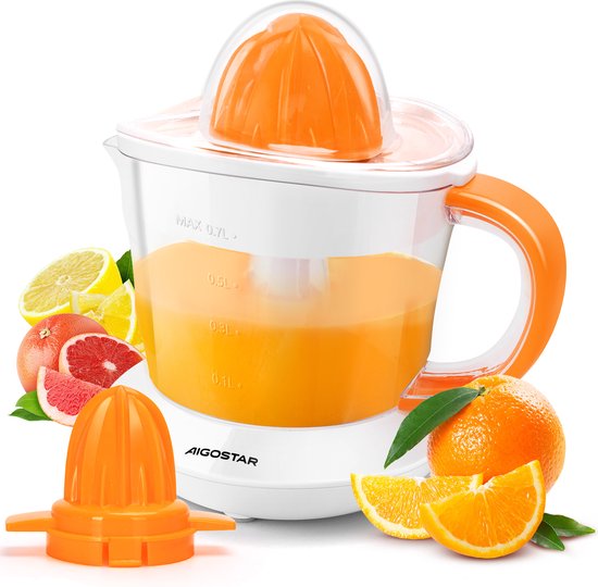 Aigostar Citruspers - Citruspers electrisch - 0.7L - 40W - Oranje van Merkloos