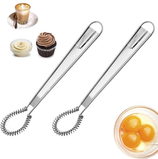 aladdien - Handmixer - Gardes - Roterend - Roestvrij staal - Menggereedschap - Voor koken en bakken - 30,5 cm + 25,4 cm