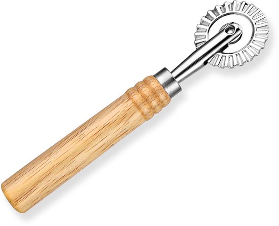 aladdien - Pasta Snijder - Wavy Dough Cutter - Houten Handvat - Ideaal voor Thuisgebruik - Keukenaccessoire - Snijden van Verse Pasta - Geschikt voo... van Merkloos