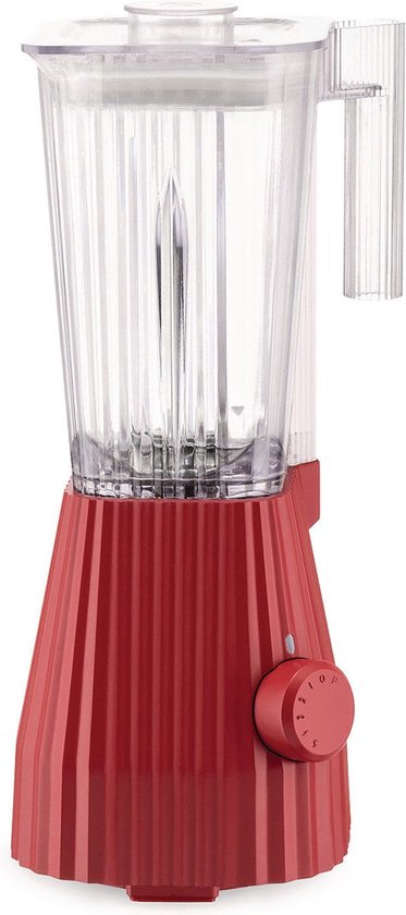 Alessi Blender Plissé - 5 snelheden + turbostand - rood - Michele de Lucchi - 1.5 liter - MDL09 R van Alessi