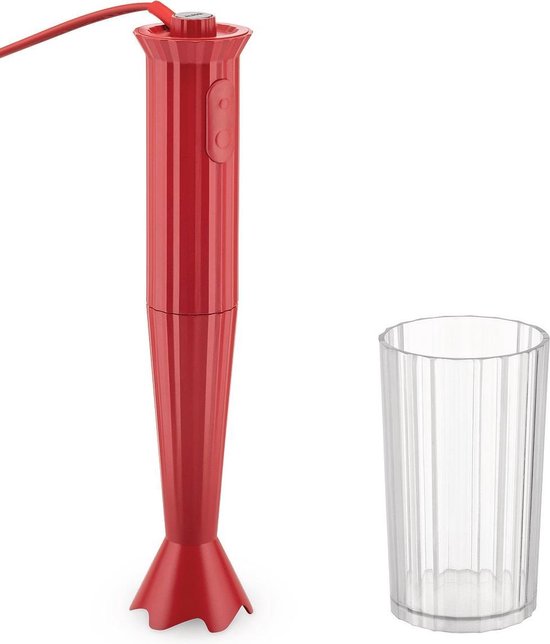 Alessi Staafmixer Plissé - 2 standen - rood - Michele de Lucchi - MDL10R van Merkloos