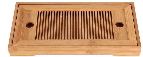 Allecto - Bamboe Theetafel voor Gongfu Theeceremonie - Reservoir Type Mini Servicetafel