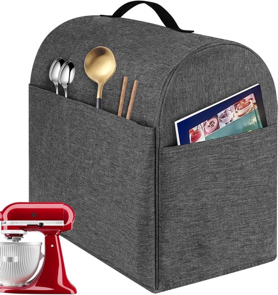 Allecto- Blender stofkap - stofdichte hoes - beschermhoes - KitchenAid - past op verschillende modellen - grijs. van Allecto