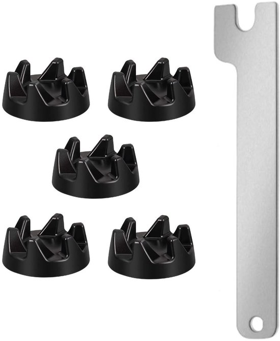 Allecto - Blenderkoppeling - Vervanging - Keukenmachine - Rubber - Tandwiel - Sleutel - Geschikt voor - Zwart - Model 9704230 KitchenAid van Merkloos