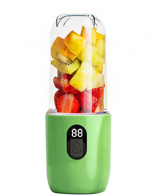 Allecto - Draagbare Blender - Oplaadbaar - Draadloos - RVS Mes - Thuis Reizen - USB - 500ml - 20800RPM - Zwart - Smoothies - Geschikt voor Onderweg...