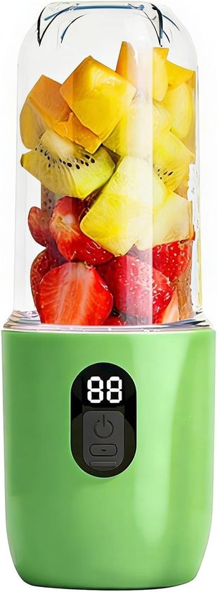 Allecto - Draagbare Blender - USB Oplaadbaar - RVS Mes - Voor Thuis en Reizen - 500ml - Draadloos Blenden - Geschikt voor Smoothies - Wit van Merkloos