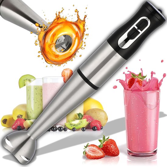 Allecto - Elektrische Hand Blender - 1200W Handmixer - Stepless Snelheden - Voor Milkshakes en Smoothies - Portable Pureren - Geschikt voor Sauzen ... van Merkloos