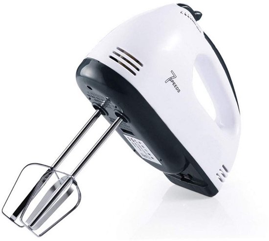 Allecto - Elektrische Handmixer met 7 Snelheden en Deeghaken - Perfect voor Taart en Brood