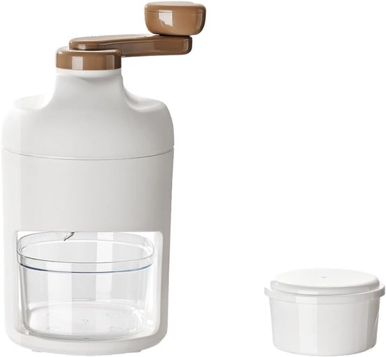 Allecto - IJscrusher voor thuisgebruik - Handmatige ijsmachine - Compact en draagbaar - Wit - Geschikt voor cocktails en ijsdranken - Ideaal voor r... van Merkloos