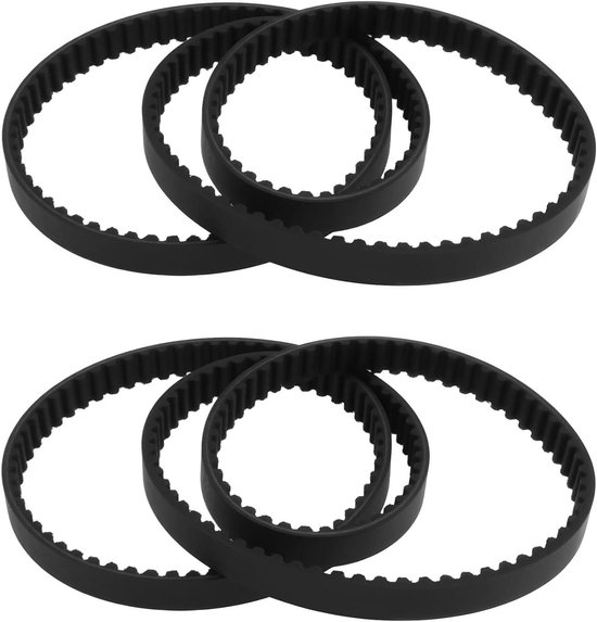Allecto- Keukenmachine Aandrijfriem - Keukenapparatuur - Getand - 486-P3M-6 - Vervangend onderdeel - Geschikt voor diverse modellen - Zwart - Set van 2 - Compatibel met diverse modellen. van Allecto
