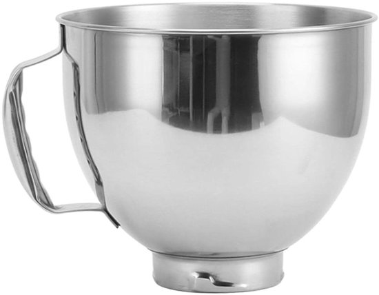 Allecto-mengkom - roestvrij staal - bestelling - 4,5q - Artisan 5qt - mixer - spoel - handvat - vervanging - geschikt voor - multi functionele mixer van Merkloos