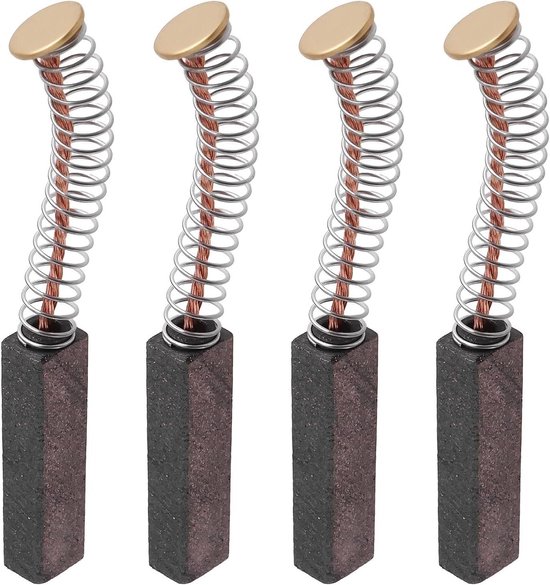 Allecto- Mixer Koolborstels - 5x4x19mm - Set van 4 - Compatibel met Chef A700 A700A A700B - Kenwood geschikt - Zwart. van Merkloos