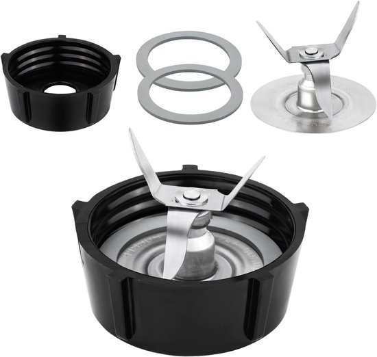 Allecto Plus - Blender vervangingsonderdelen met rubberen afdichtingspakkingen - Compatibel met Oster Blenders - Accessoires voor blender - Kan en bodemdop - Blenderijsmes van Allecto Plus