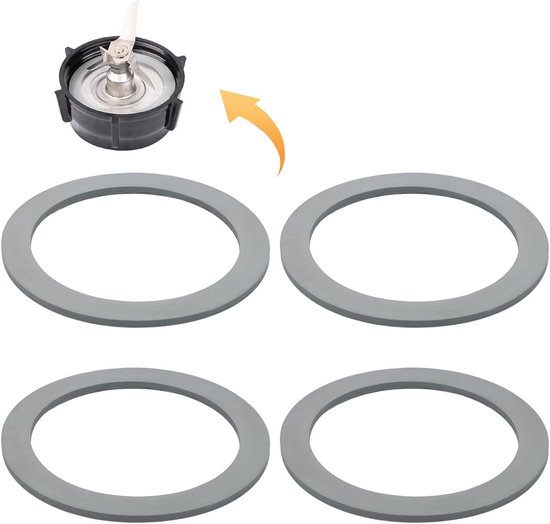 Allecto Plus - Blenderpakking 4 Stuks O-ring Afdichting Vervangende Onderdelen voor Blender - Accessoires met compatibiliteit voor Osterizer Blender van Allecto Plus