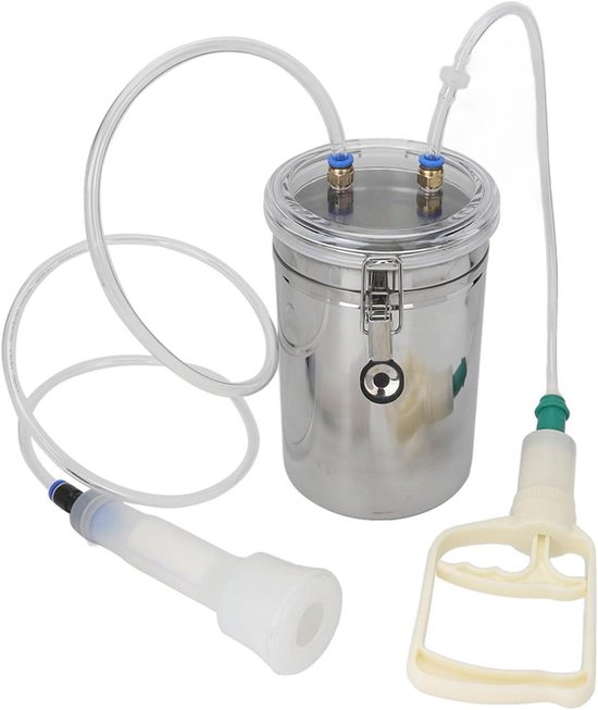 Allecto Plus - Draagbare Geitenmelkmachine 2L Handmatige Bediening voor Huishoudelijk Gebruik met Handpulsfles van Allecto Plus
