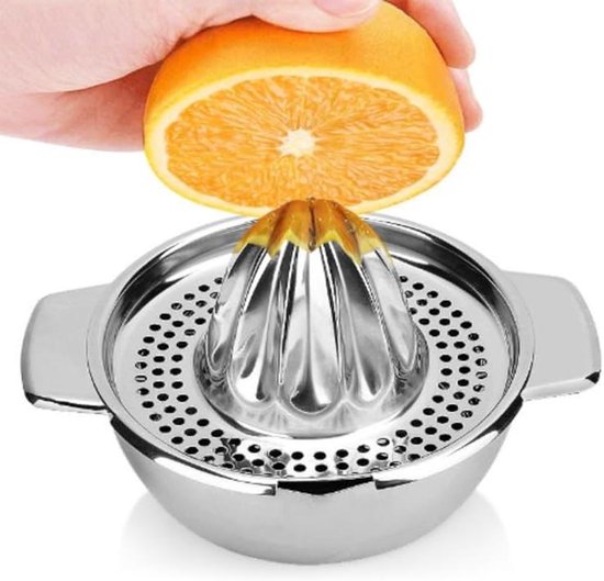Allecto plus - Handmatige roestvrijstalen citruspers, 400 ml - Citruspers voor citroenen, sinaasappels en grapefruits - Vaatwasmachinebestendig