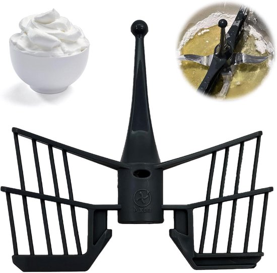 Allecto plus - Vlinder roeropzetstuk voor Thermomix keukenmachine - Zwart - Reserveonderdelen met roeropzetstuk - Handig accessoire. van Merkloos